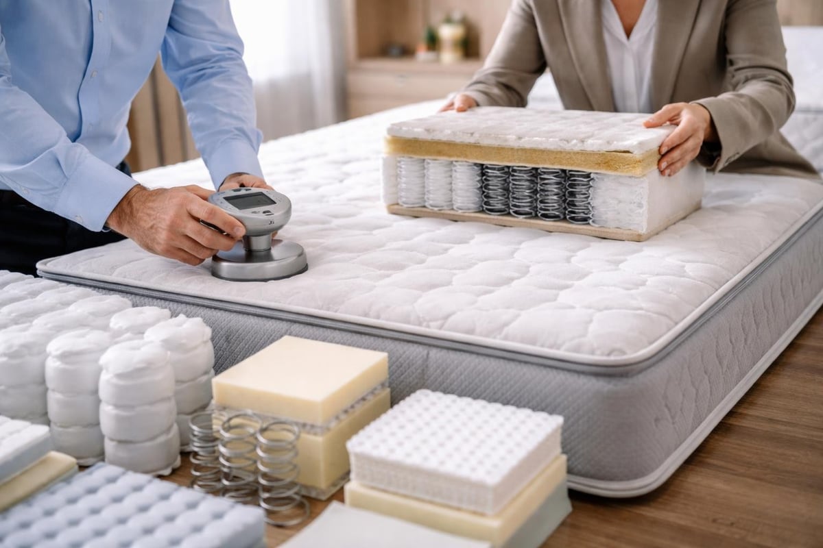 Auswahl von Hotelmatratzen