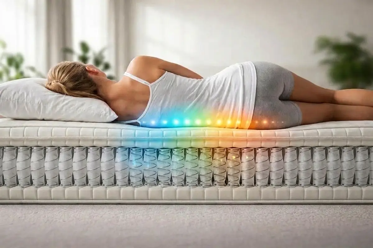 Zoneneinteilung bei Tonnen-Taschenfederkernmatratzen