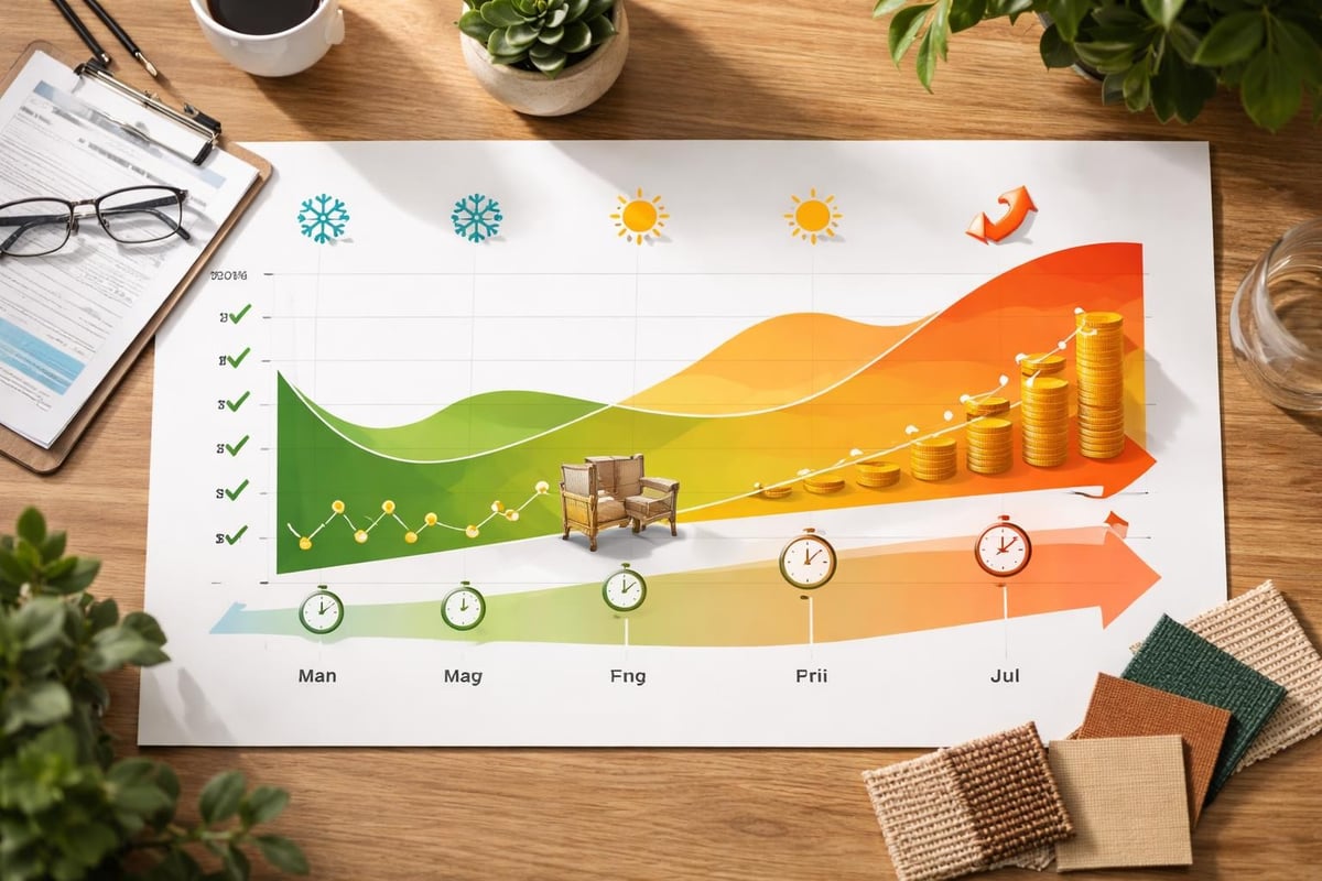 Bestellzeitfenster für Terrassenmöbel