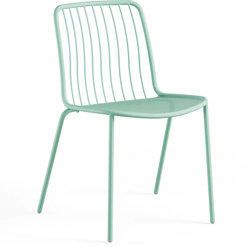 EMU Alisea 1406 Outdoor‑Stuhl aus pulverbeschichtetem, galvanisiertem Stahl mit ergonomischer Rückenlehne, wetterfest und stapelbar bis 8 Stühle