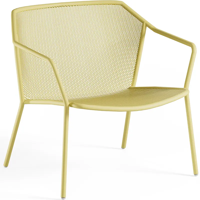 EMU Darwin 524 Outdoor‑Stahlstuhl mit fein gelochter Sitz‑ und Rückenfläche, pulverbeschichtet, wetterfest, stapelbar und ideal für Gastronomie