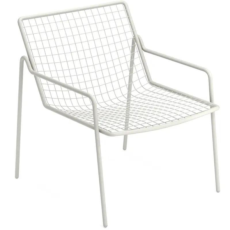 EMU Rio R50 792 Outdoor‑Loungechair aus pulverbeschichtetem, galvanisiertem Stahl mit Rundstahl‑Sitz und Rückenlehne, wetterfest, ergonomisch und stapelbar
