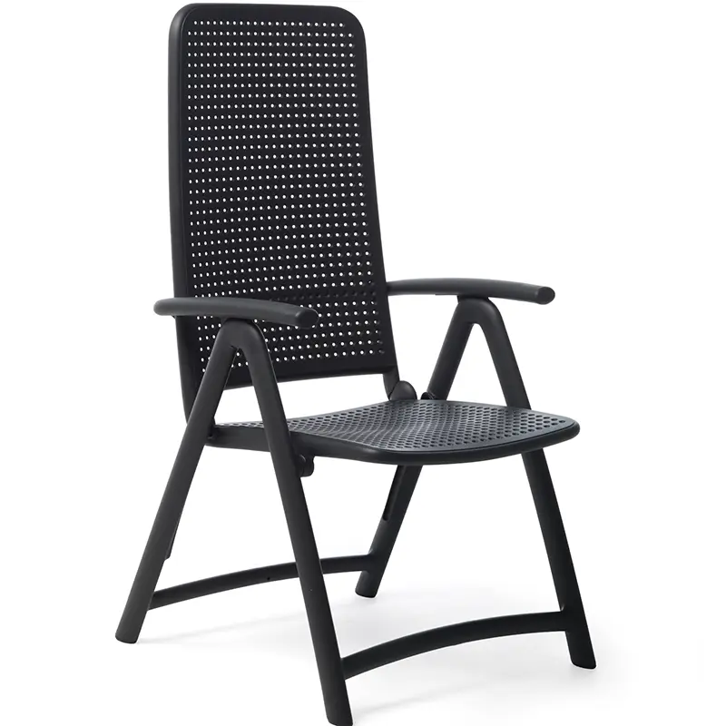 NARDI Darsena 316 Garten- und Loungestuhl - Hantermann - Der Hotelausstatter NARDI Darsena 316 Loungestuhl aus Kunststoffharz mit ergonomischer Rückenlehne für Outdoor‑Bereiche in Anthrazit
