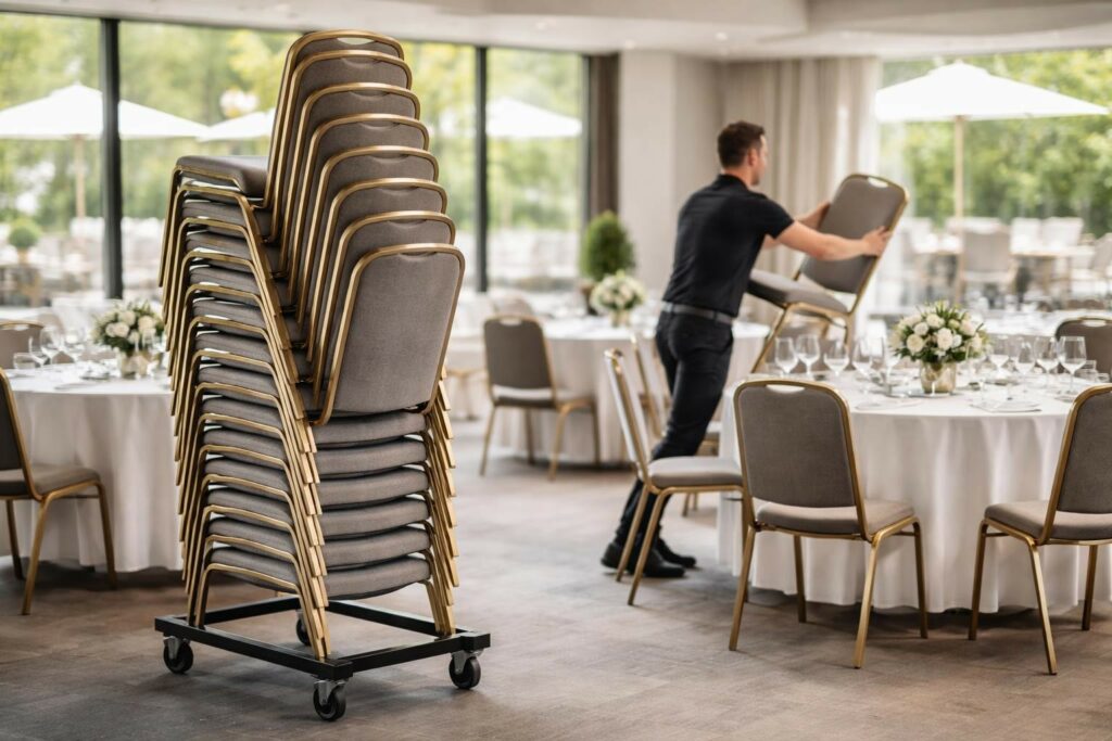 Stapelstühle für Hotels Flexibilität trifft Design