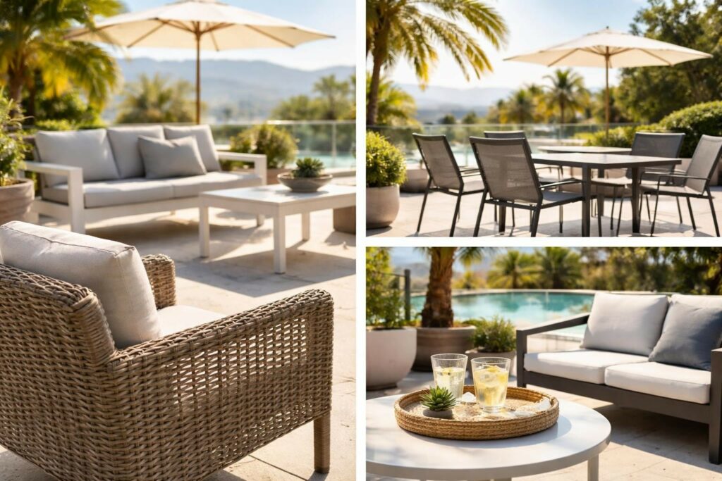 UV-Beständigkeit Terrassenmöbel für Hotel Gastronomie