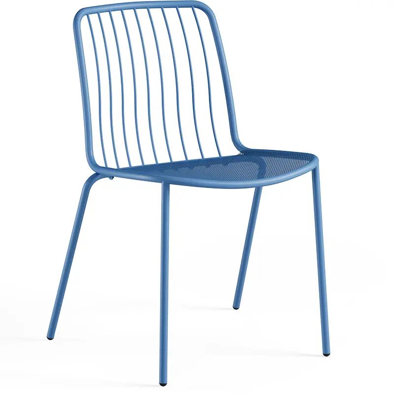 Alisea 1406 EMU® Outdoor-Stapelstuhl in Blau – frischer Look für stilvolle Außenbereiche - Hantermann - Der Hotelausstatter EMU Alisea 1406 Outdoor‑Stuhl aus pulverbeschichtetem, galvanisiertem Stahl mit ergonomischer Rückenlehne, wetterfest und stapelbar bis 8 Stühle