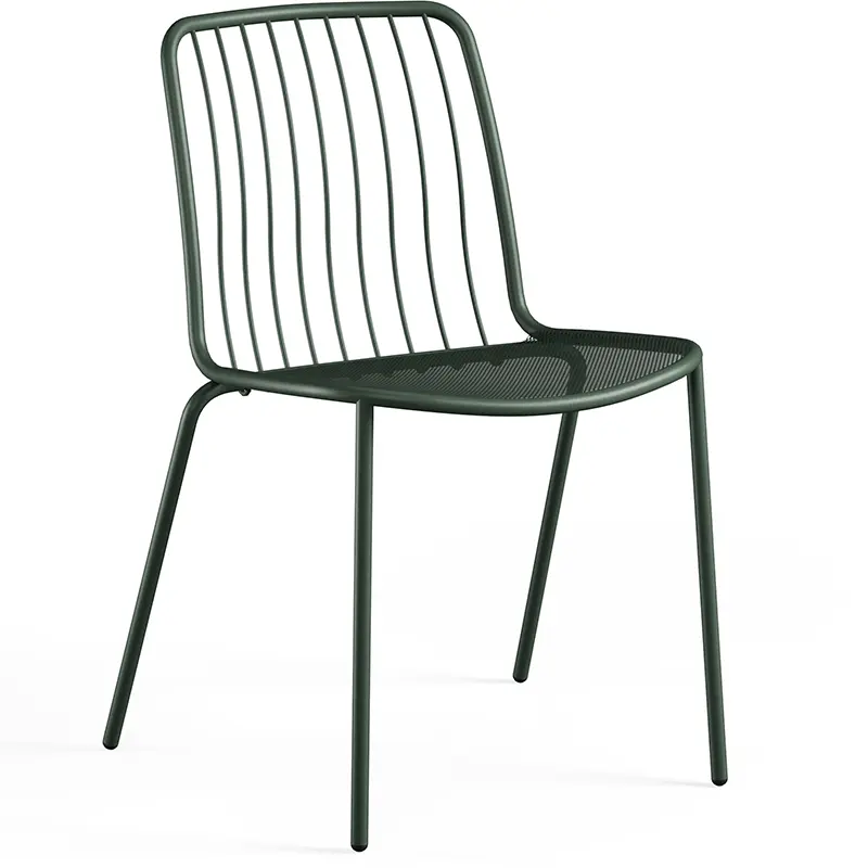 Alisea 1406 EMU® Outdoor-Stapelstuhl in Dunkelgrün – modernes Design für die Gastronomie - Hantermann - Der Hotelausstatter EMU Alisea 1406 Outdoor‑Stuhl aus pulverbeschichtetem, galvanisiertem Stahl mit ergonomischer Rückenlehne, wetterfest und stapelbar bis 8 Stühle