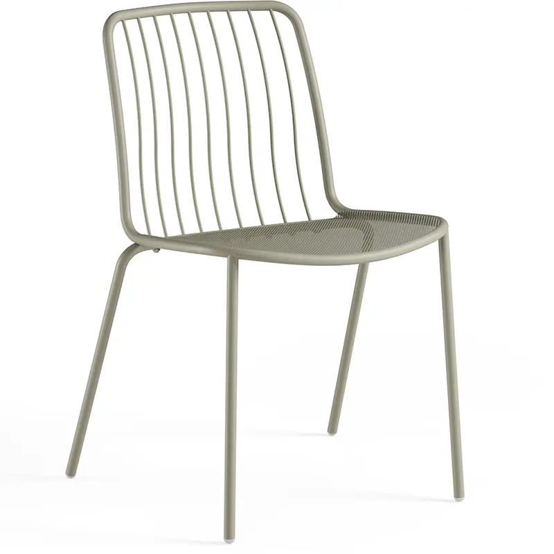 Alisea 1406 EMU® Outdoor-Stapelstuhl in Graugrün – stilvolle Leichtigkeit für draußen - Hantermann - Der Hotelausstatter EMU Alisea 1406 Outdoor‑Stuhl aus pulverbeschichtetem, galvanisiertem Stahl mit ergonomischer Rückenlehne, wetterfest und stapelbar bis 8 Stühle