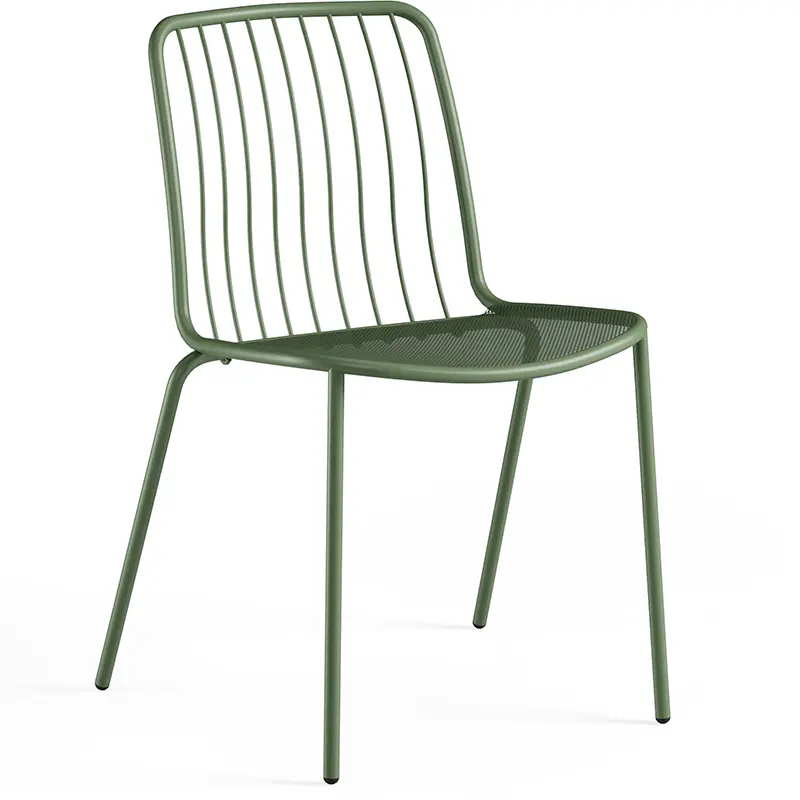 Alisea 1406 EMU® Outdoor-Stapelstuhl in Grün – natürliche Farbgebung für moderne Terrassen - Hantermann - Der Hotelausstatter EMU Alisea 1406 Outdoor‑Stuhl aus pulverbeschichtetem, galvanisiertem Stahl mit ergonomischer Rückenlehne, wetterfest und stapelbar bis 8 Stühle