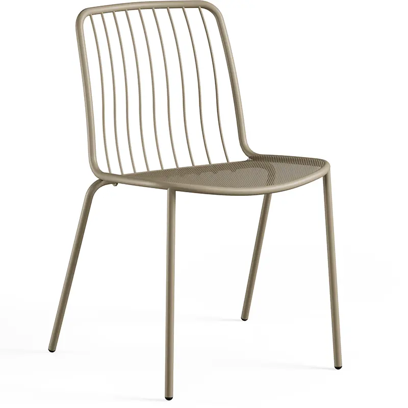 Alisea 1406 EMU® Outdoor-Stapelstuhl in Taupe – zeitloses Design für Terrasse und Gastronomie - Hantermann - Der Hotelausstatter EMU Alisea 1406 Outdoor‑Stuhl aus pulverbeschichtetem, galvanisiertem Stahl mit ergonomischer Rückenlehne, wetterfest und stapelbar bis 8 Stühle