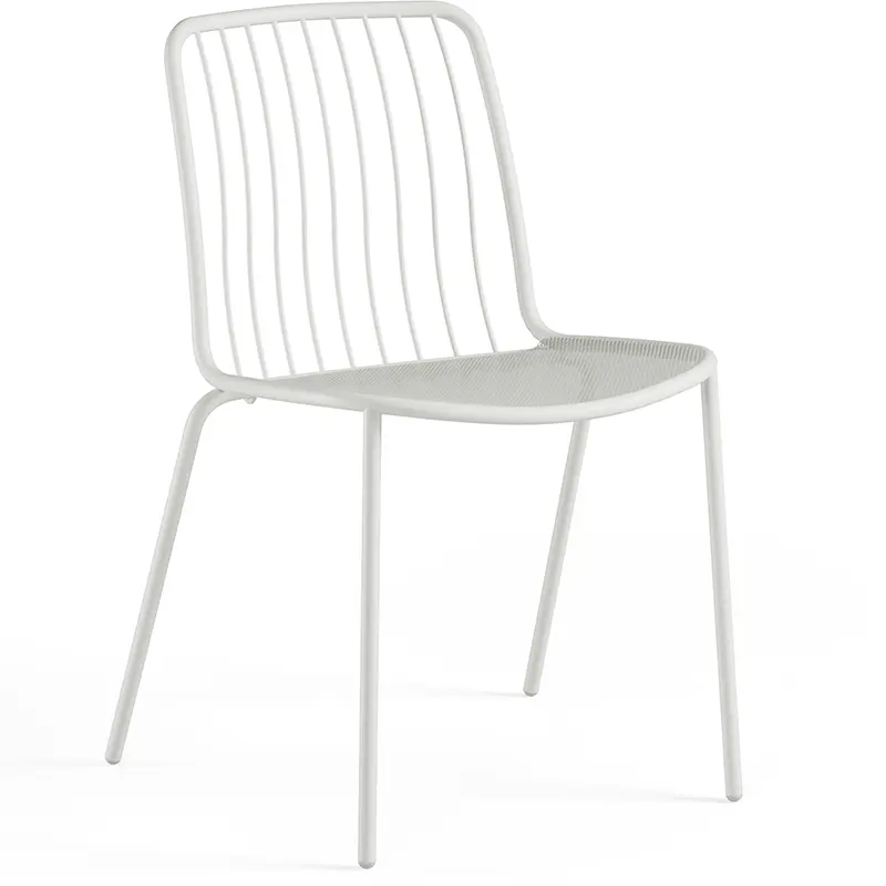 Alisea 1406 EMU® Outdoor-Stapelstuhl in Weiß – klare Eleganz für den Außenbereich - Hantermann - Der Hotelausstatter EMU Alisea 1406 Outdoor‑Stuhl aus pulverbeschichtetem, galvanisiertem Stahl mit ergonomischer Rückenlehne, wetterfest und stapelbar bis 8 Stühle