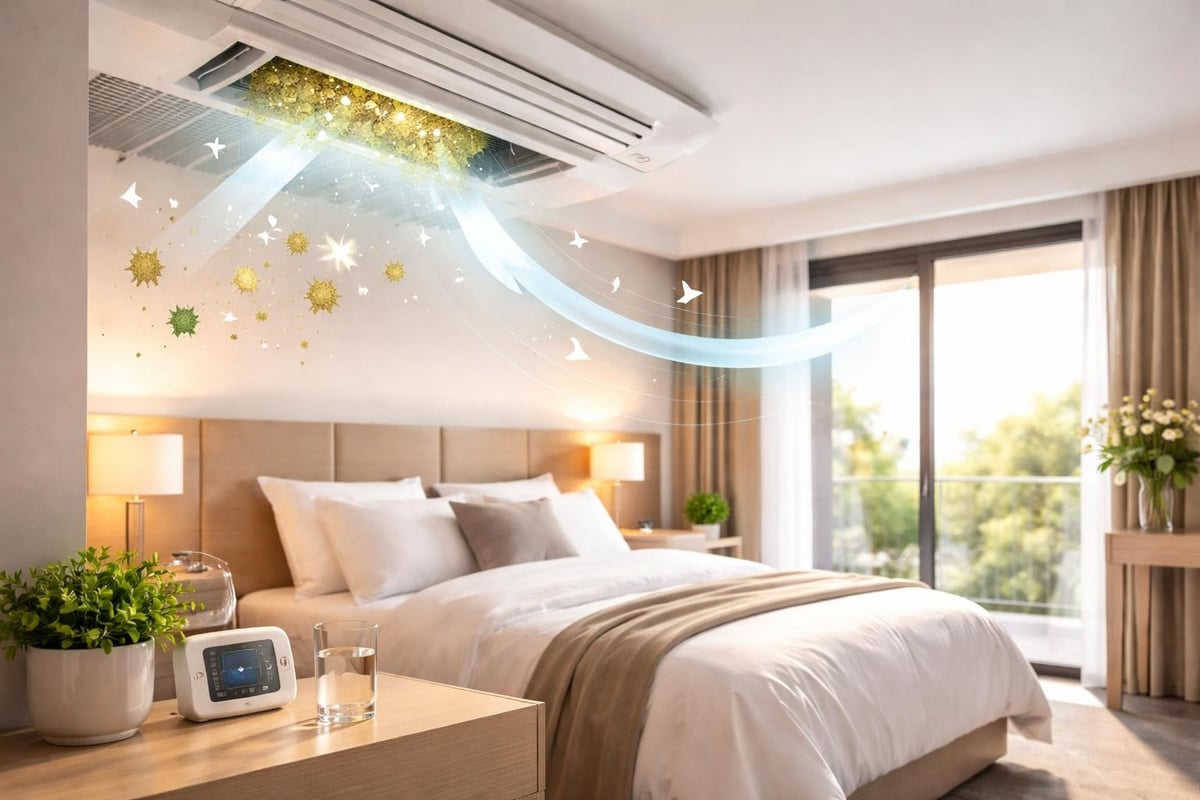 Air quality control in hotels