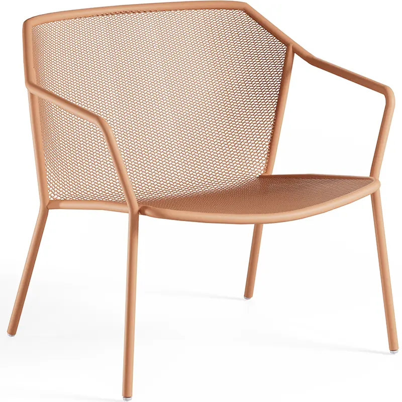 EMU Darwin 524 in bronze – Outdoor‑Stahlstuhl - Hantermann - Der Hotelausstatter EMU Darwin 524 Outdoor‑Stahlstuhl mit fein gelochter Sitz‑ und Rückenfläche, pulverbeschichtet, wetterfest, stapelbar und ideal für Gastronomie