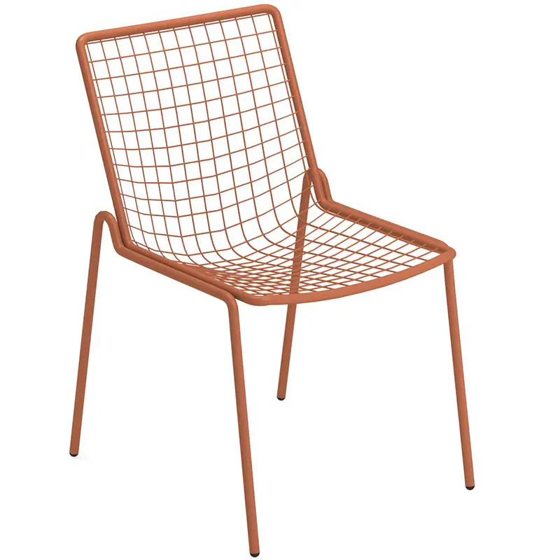 EMU Rio R50 790 Outdoor‑Stahlstuhl mit Rundstahl‑Sitz und Rückenlehne, pulverbeschichtet, wetterfest, ergonomisch und stapelbar für Gastronomie