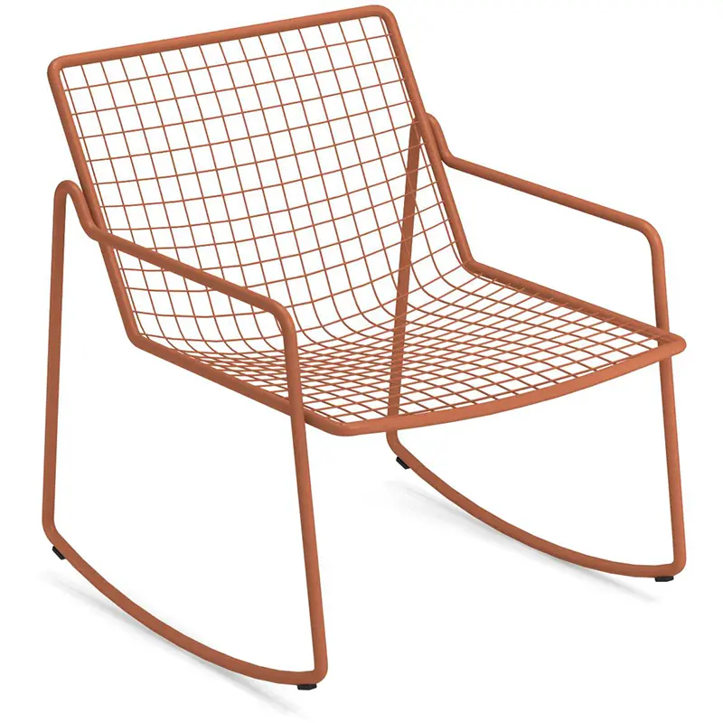 EMU Rio R50 795 in orange – moderner Outdoor‑Lounge‑Schaukelsessel - Hantermann - Der Hotelausstatter EMU Rio R50 795 Outdoor‑Lounge‑Schaukelsessel aus pulverbeschichtetem, galvanisiertem Stahl mit Rundstahl‑Sitz und Rückenlehne, wetterfest und ergonomisch
