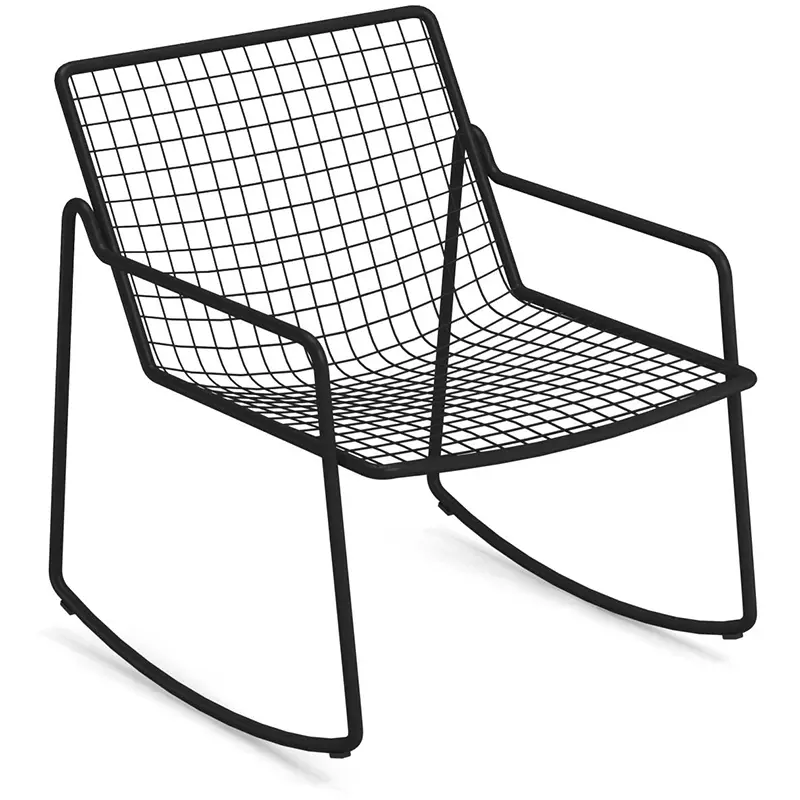 EMU Rio R50 795 in schwarz – moderner Outdoor‑Lounge‑Schaukelsessel - Hantermann - Der Hotelausstatter EMU Rio R50 795 Outdoor‑Lounge‑Schaukelsessel aus pulverbeschichtetem, galvanisiertem Stahl mit Rundstahl‑Sitz und Rückenlehne, wetterfest und ergonomisch
