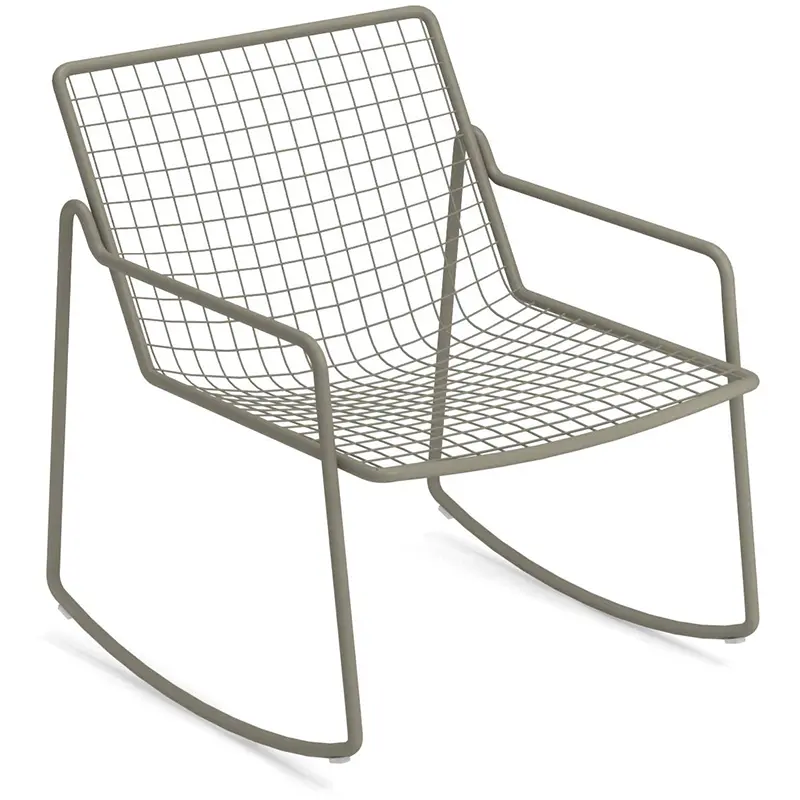 EMU Rio R50 795 in taupe – moderner Outdoor‑Lounge‑Schaukelsessel - Hantermann - Der Hotelausstatter EMU Rio R50 795 Outdoor‑Lounge‑Schaukelsessel aus pulverbeschichtetem, galvanisiertem Stahl mit Rundstahl‑Sitz und Rückenlehne, wetterfest und ergonomisch