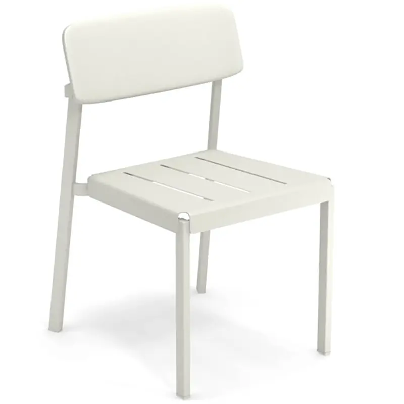 EMU Shine 247 in weiß – Outdoor‑Aluminiumstuhl - Hantermann - Der Hotelausstatter EMU Shine 247 Outdoor‑Stuhl aus pulverbeschichtetem Aluminium mit ergonomischer Sitzfläche, wetterfest, stapelbar und ideal für Gastronomie