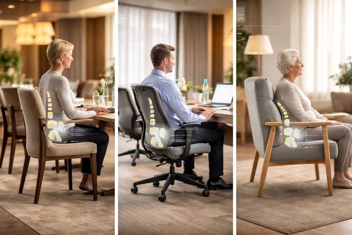 Ergonomische Stuhlmerkmale