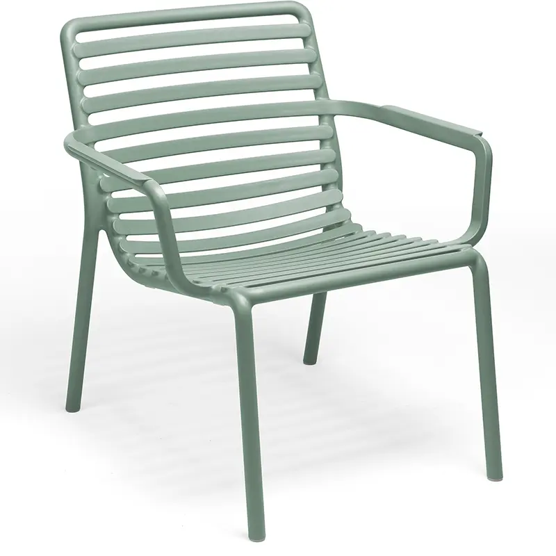 NARDI Doga Relax Loungesessel – moderner Outdoor-Sessel in Mintgrün - Hantermann - Der Hotelausstatter NARDI Doga Relax Loungesessel in Mintgrün mit Armlehnen und Lamellenstruktur für Terrasse, Hotel und Gastronomie
