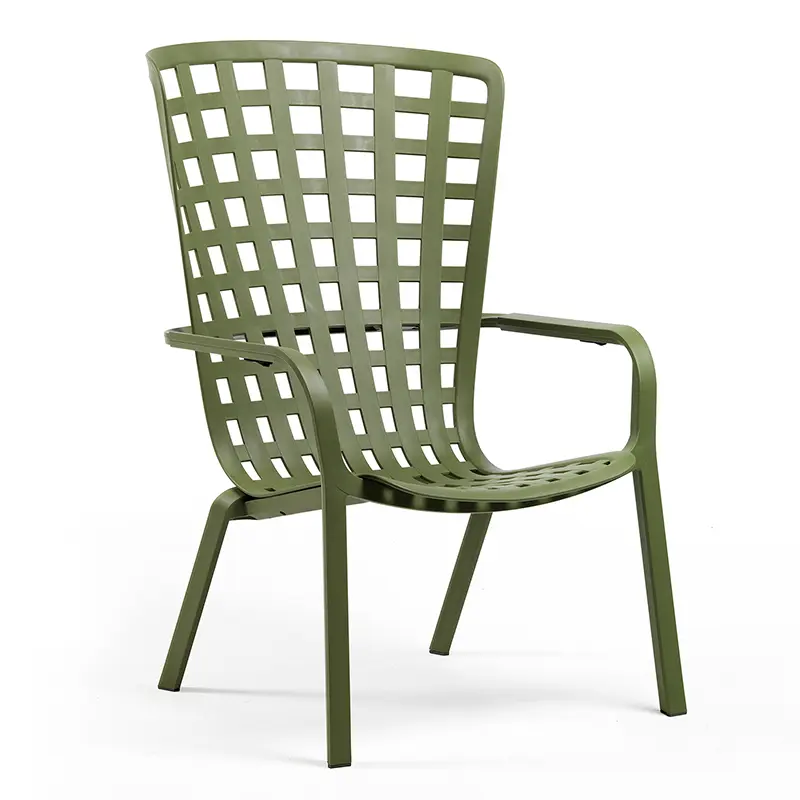 Nardi Folio 300 in Agavengrün, Outdoor‑Loungesessel - Hantermann - Der Hotelausstatter Nardi Folio 300 Loungesessel aus Fiberglas‑Polypropylen mit perforierter Rückenlehne für Terrasse und Gastronomie