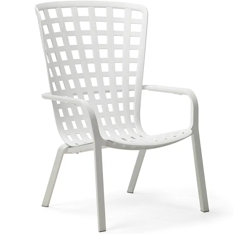 Nardi Folio 300 in Weiß, Outdoor‑Loungesessel - Hantermann - Der Hotelausstatter Nardi Folio 300 Loungesessel aus Fiberglas‑Polypropylen mit perforierter Rückenlehne für Terrasse und Gastronomie