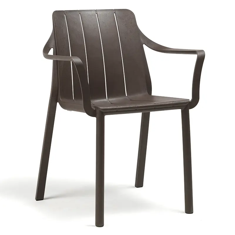 Nardi Tiberina Armlehnstuhl – Outdoorstuhl in Braun - Hantermann - Der Hotelausstatter Nardi Tiberina Armlehnstuhl in Braun mit Armlehnen für Terrasse, Gastronomie und Hotellerie