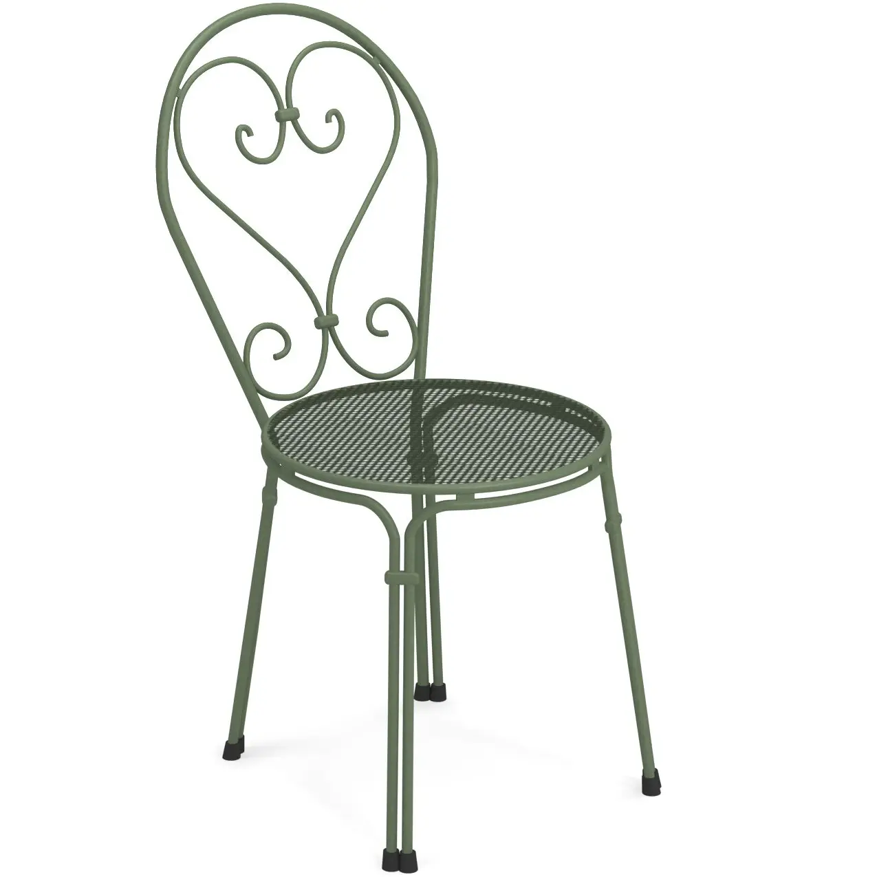Pigalle 909 Outdoor-Stuhl by EMU® – stilvoll in Grün - Hantermann - Der Hotelausstatter EMU Pigalle 909 Outdoor‑Stahlstuhl mit dekorativer Lochstruktur, filigraner Linienführung, wetterfest, UV‑beständig und ideal für Gastronomie