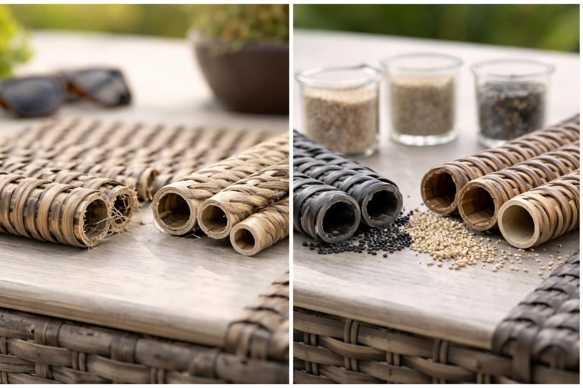 Polyrattan-Faser Qualitätsvergleich