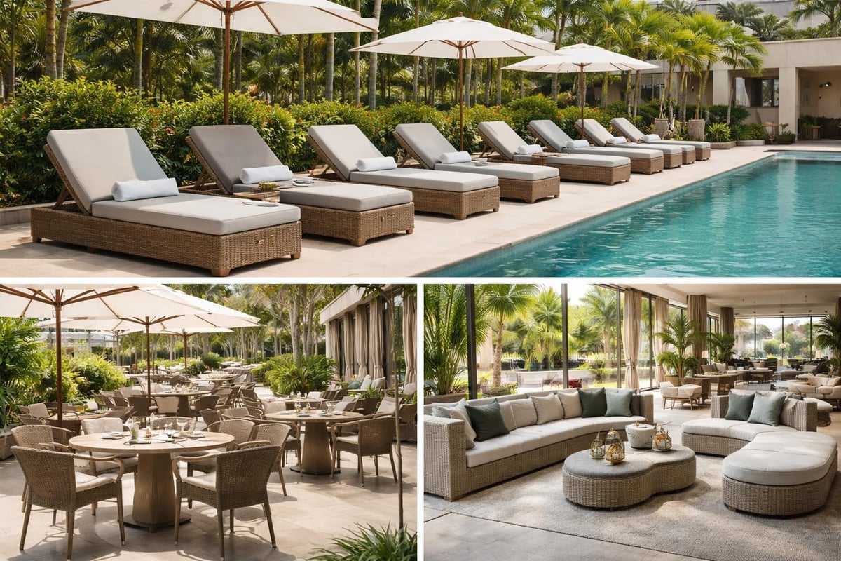 Polyrattan Hoteleinsatz