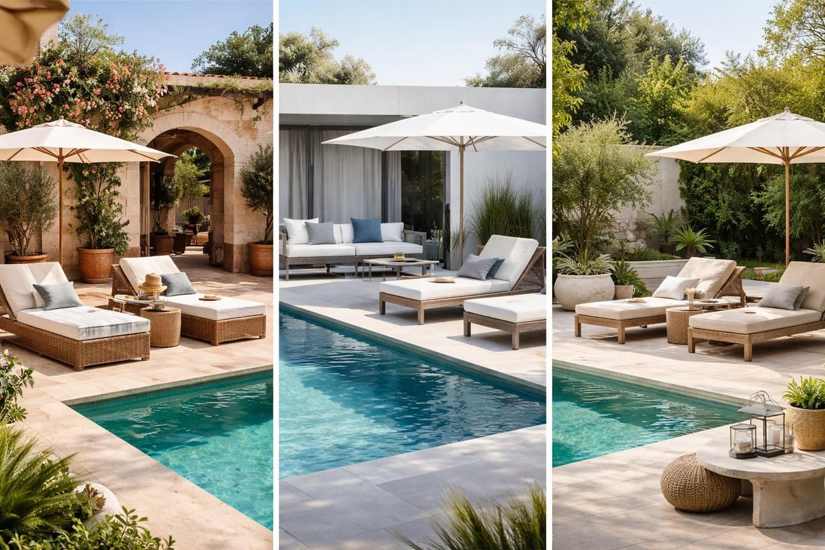 Poolmöbel Farbkonzept