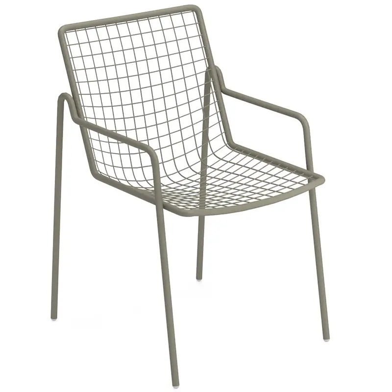 Rio R50 791 Outdoor-Armlehnstuhl by EMU® – dezente Eleganz in Grau - Hantermann - Der Hotelausstatter EMU Rio R50 791 Outdoor‑Armlehnstuhl mit Rundstahl‑Sitz und Rückenlehne, pulverbeschichtet, wetterfest, ergonomisch und stapelbar für Gastronomie