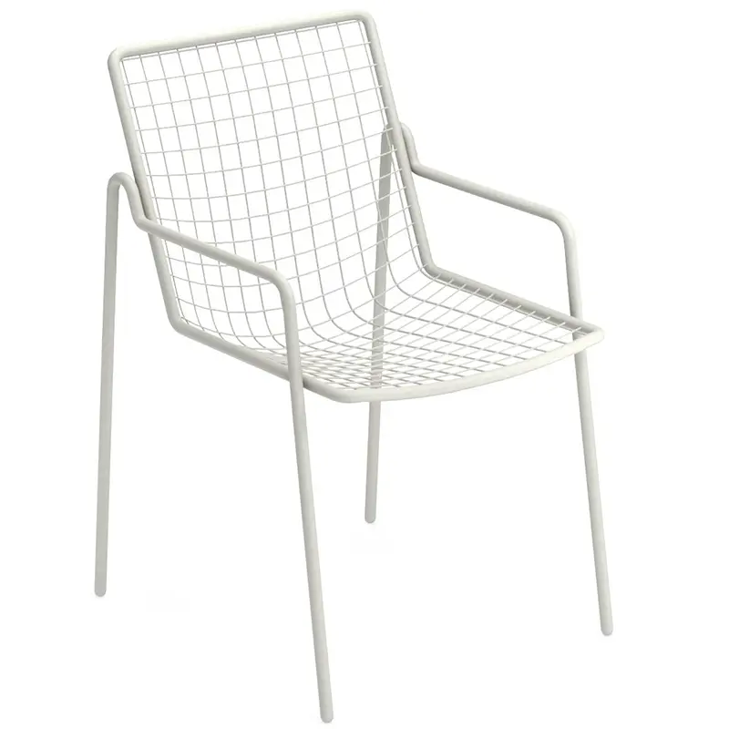 Rio R50 791 Outdoor-Armlehnstuhl by EMU® – leichte Ästhetik in Weiß - Hantermann - Der Hotelausstatter EMU Rio R50 791 Outdoor‑Armlehnstuhl mit Rundstahl‑Sitz und Rückenlehne, pulverbeschichtet, wetterfest, ergonomisch und stapelbar für Gastronomie