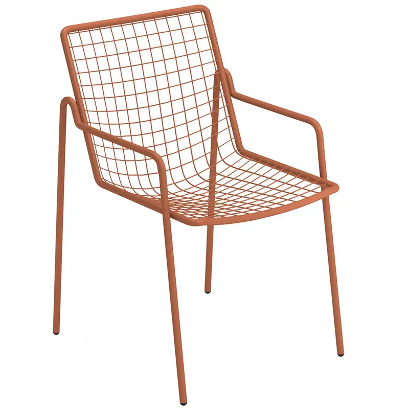 Rio R50 791 Outdoor-Armlehnstuhl by EMU® – warmer Terrakotta-Look - Hantermann - Der Hotelausstatter EMU Rio R50 791 Outdoor‑Armlehnstuhl mit Rundstahl‑Sitz und Rückenlehne, pulverbeschichtet, wetterfest, ergonomisch und stapelbar für Gastronomie