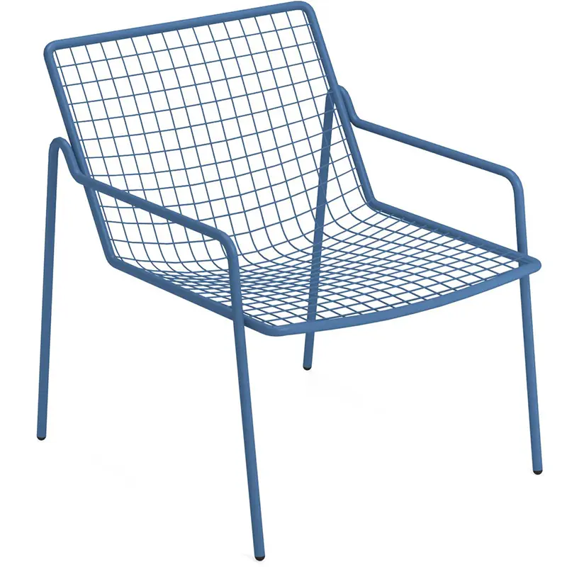 Rio R50 792 by EMU® – Outdoor-Loungestuhl in Blau - Hantermann - Der Hotelausstatter EMU Rio R50 792 Outdoor‑Loungechair aus pulverbeschichtetem, galvanisiertem Stahl mit Rundstahl‑Sitz und Rückenlehne, wetterfest, ergonomisch und stapelbar