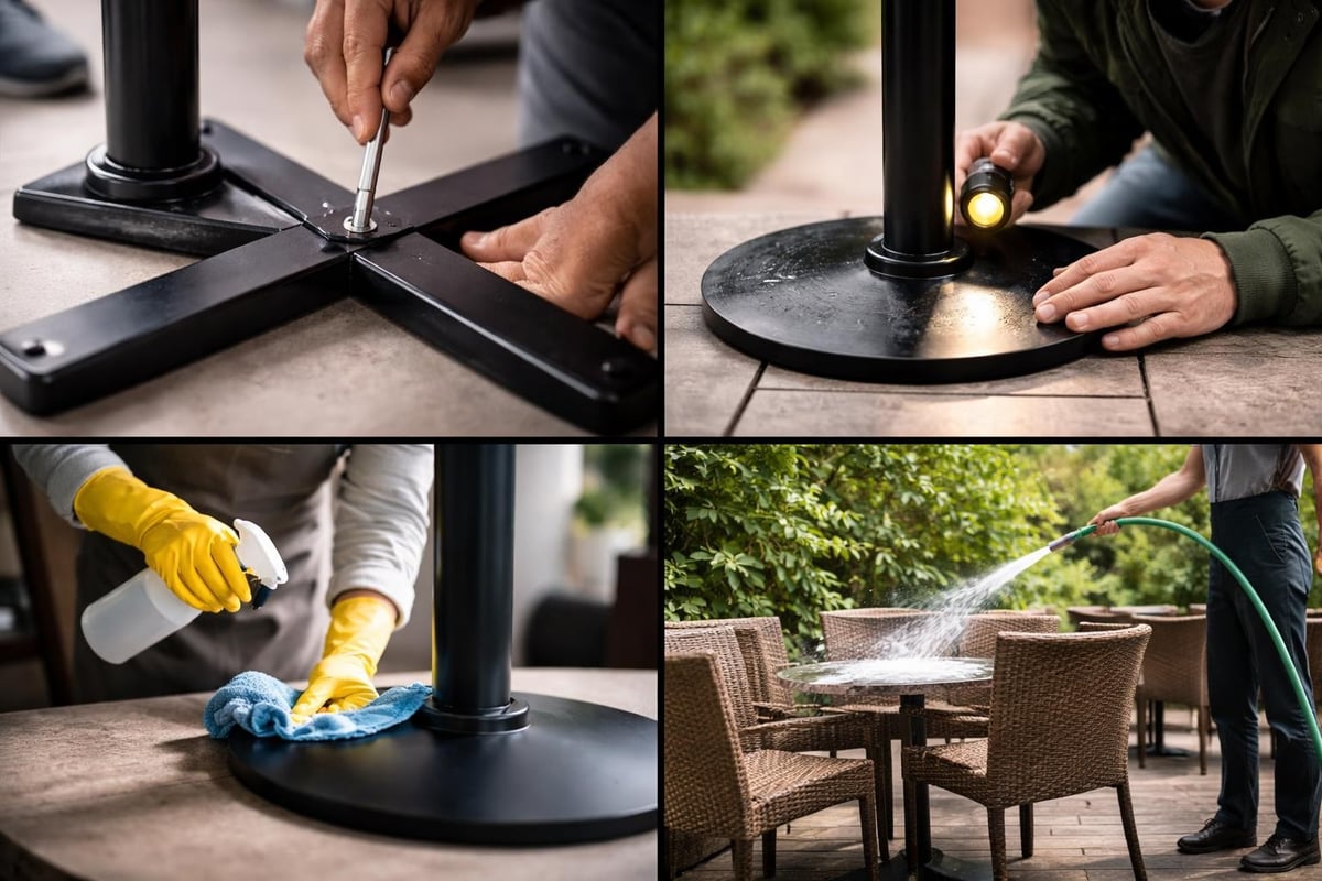 Wartungsplan für Tischgestelle