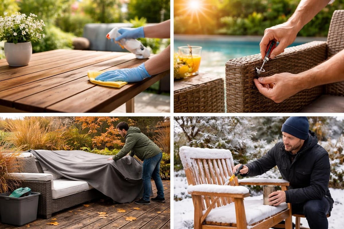 Pflegeprozess Outdoor-Möbel