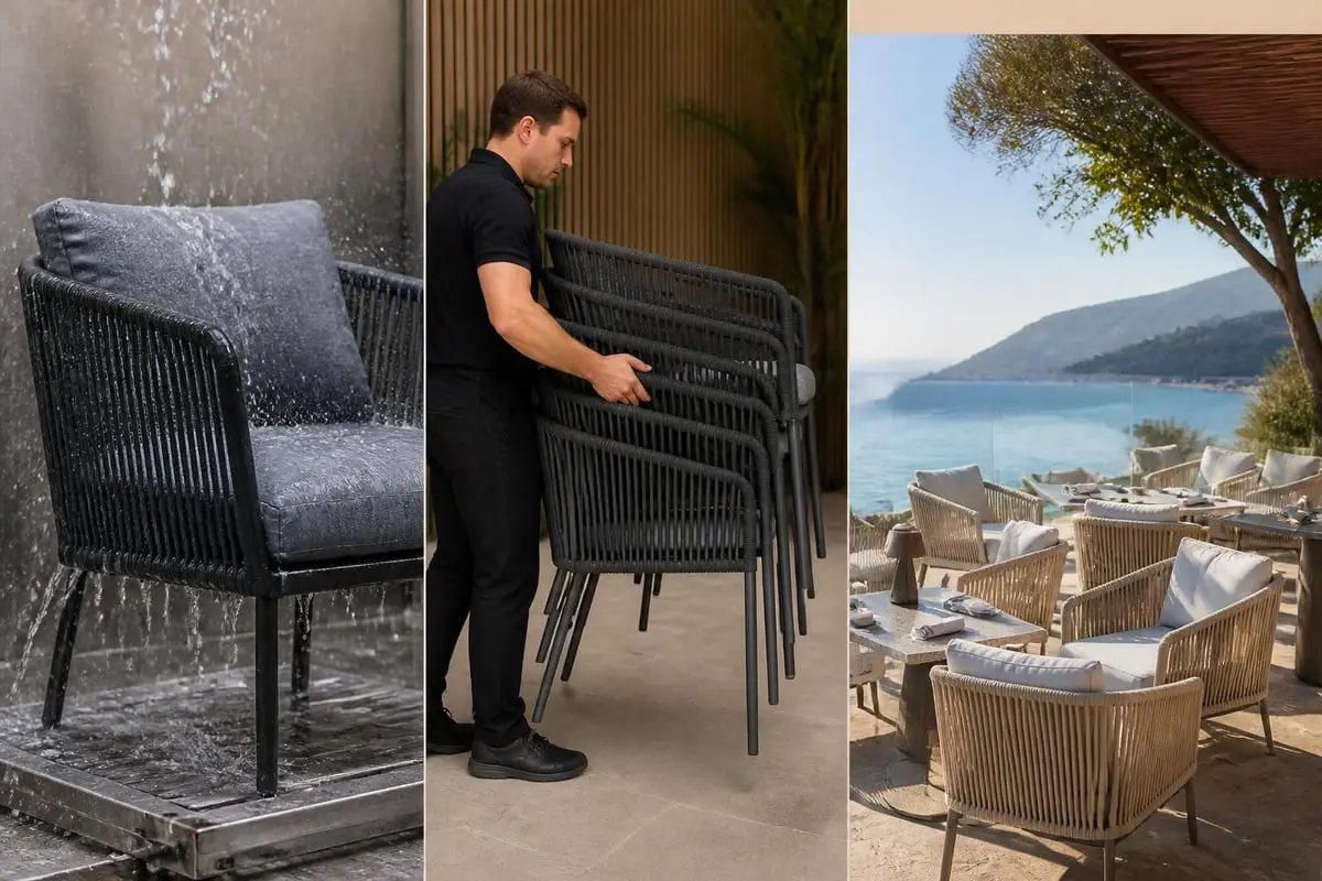Haltbarkeitstest für Terrassenmöbel in der Gastrobranche