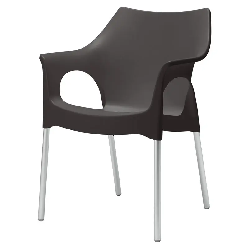 OLA Outdoor-Stapelsessel by SCAB – formschönes Design in Dunkelbraun - Hantermann - Der Hotelausstatter OLA Stuhl von SCAB, stapelbarer Outdoor-Stuhl im modernen Design für Terrasse, Garten und Gastronomie