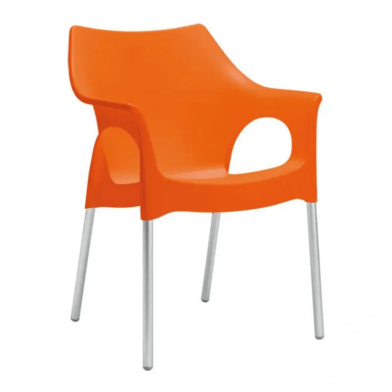 OLA Outdoor-Stapelsessel by SCAB – lebendiger Farbakzent in Orange - Hantermann - Der Hotelausstatter OLA Stuhl von SCAB, stapelbarer Outdoor-Stuhl im modernen Design für Terrasse, Garten und Gastronomie