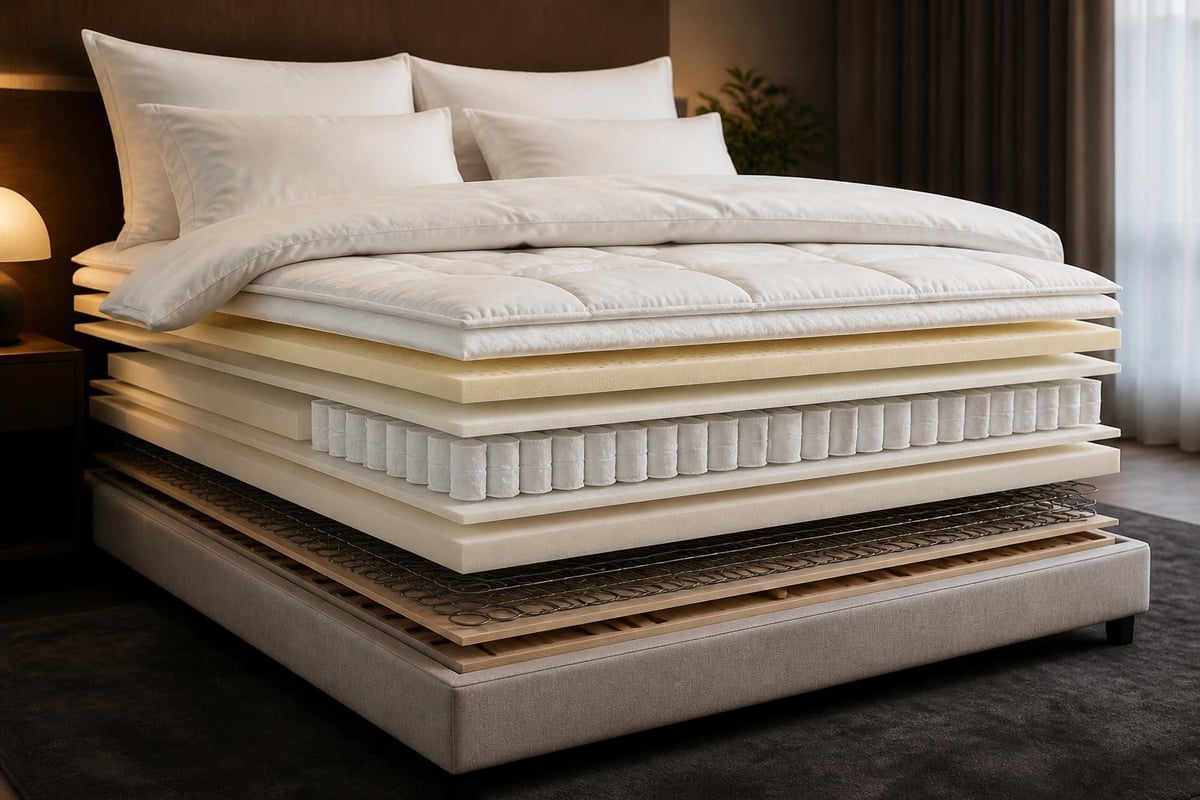 Komponenten eines professionellen Hotelbett-Systems