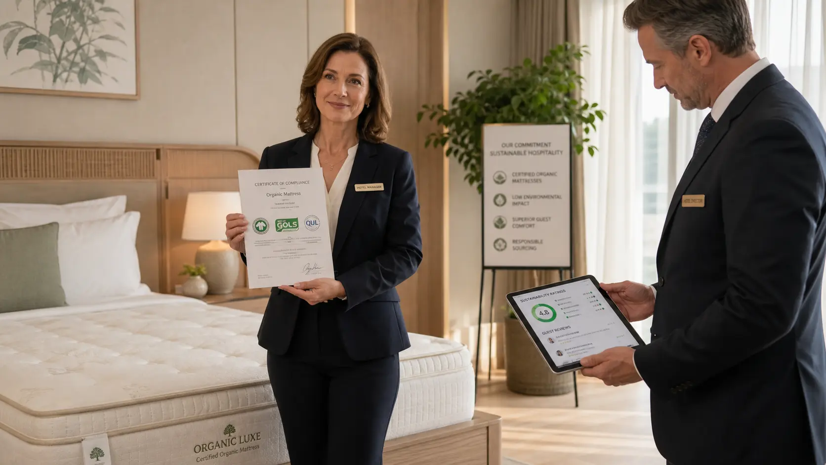 Zertifizierte Hotelmatratzen schützen Gäste, Reputation und Budget. Wer GOTS, GOLS, QUL kennt, kauft besser – und haftet im Schadensfall nicht blind.