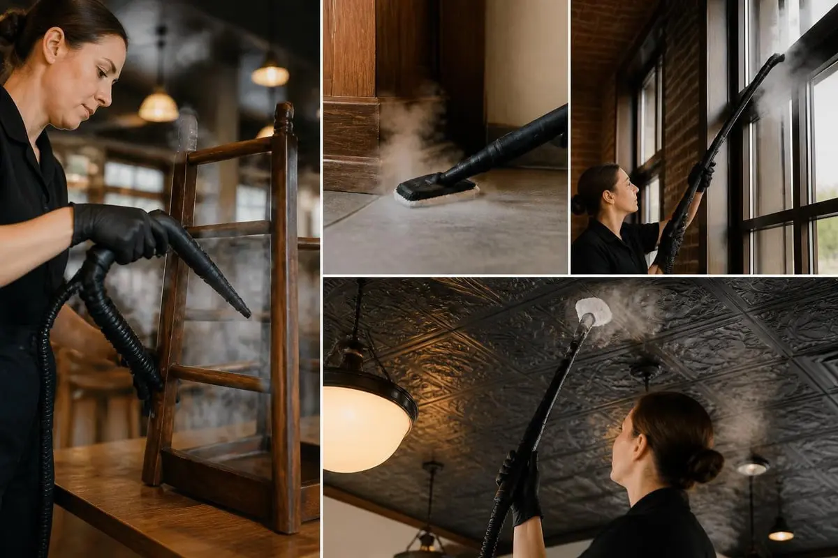 Heißluft des Trockendampfgeräts sort für mehr Hygiene im Restaurant
