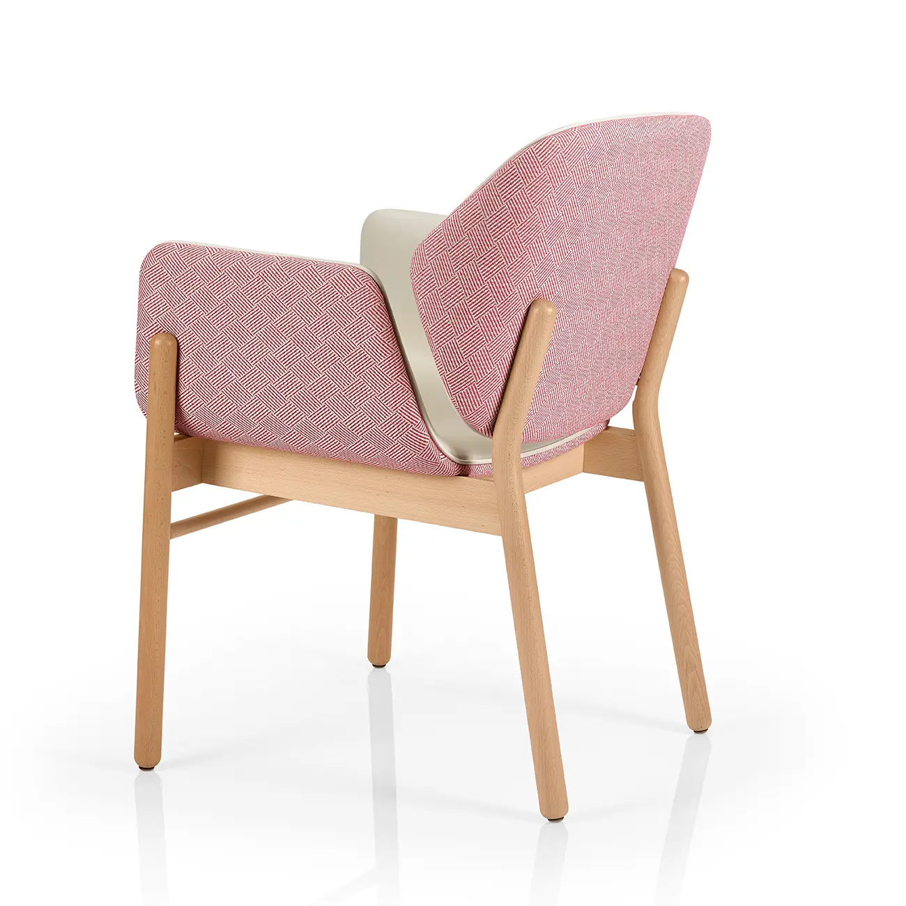 Adele Polster-Restaurantstuhl von JMS – eleganter Armlehnstuhl mit modernem Materialmix für Gastronomie und Hotel - Hantermann - Der Hotelausstatter Adele Polster-Restaurantstuhl von JMS mit Armlehnen, hellem Holzgestell und zweifarbiger Polsterung für Hotel und Gastronomie