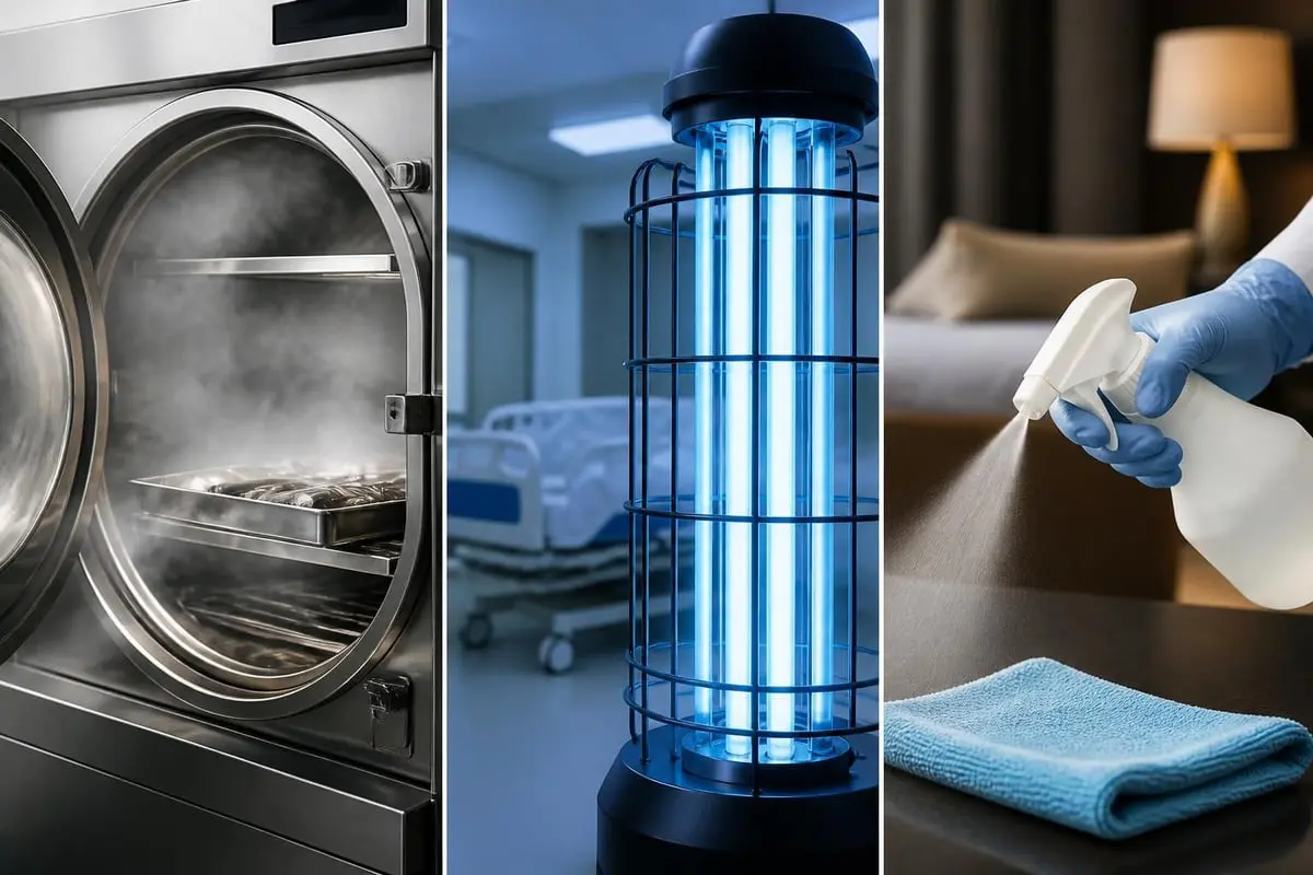 Bild 3 - Hantermann - Der Hotelausstatter Vergleich von Dampfdesinfektion, UV-C-Desinfektion und chemischer Flächendesinfektion im Gesundheitswesen
