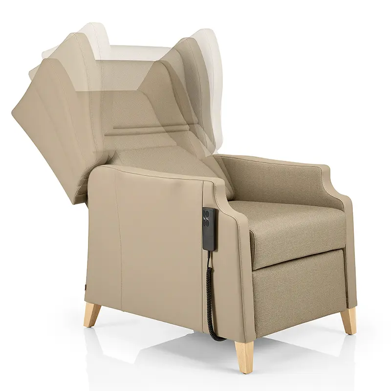 Janelle Relax-Sessel SG1003 RL/EL by JMS – Darstellung der elektrischen Rückenverstellung für Senioren & Pflege - Hantermann - Der Hotelausstatter Janelle Relax-Sessel SG1003 RL/EL by JMS mit animierter Rückenverstellung über elektrische Funktion