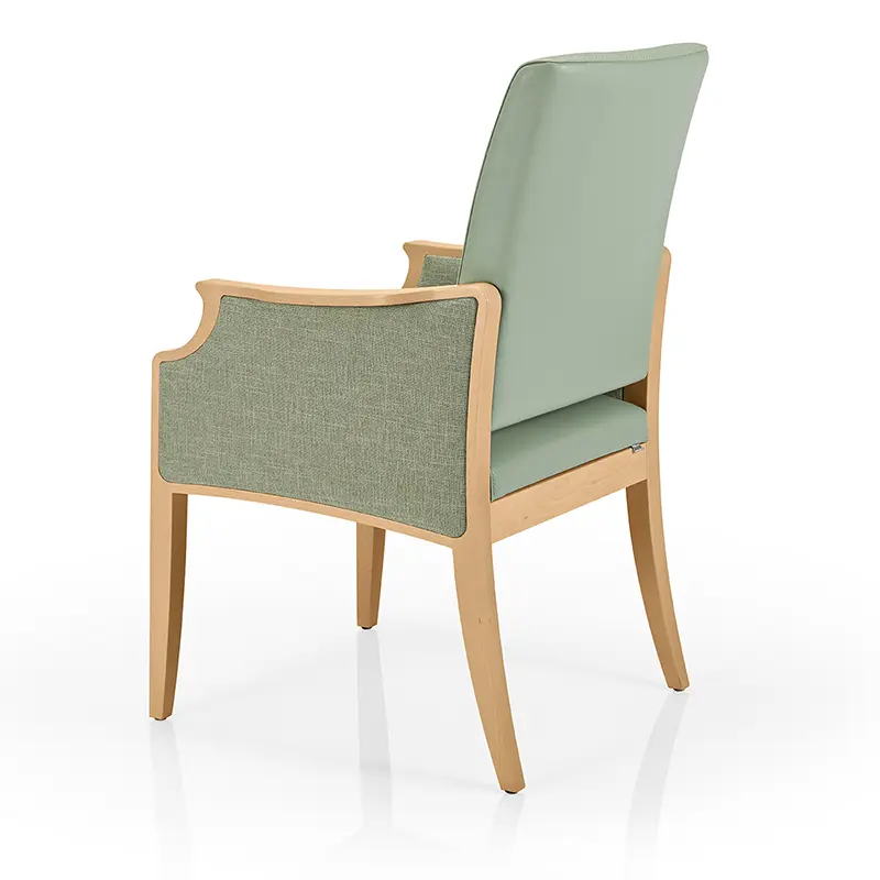 Janelle Sessel/Lounge by JMS – gepolsterter Hochlehnsessel mit Holzgestell für Lobby & Aufenthaltsbereiche - Hantermann - Der Hotelausstatter Janelle Sessel/Lounge by JMS mit hoher Rückenlehne, Armlehnen und Holzgestell