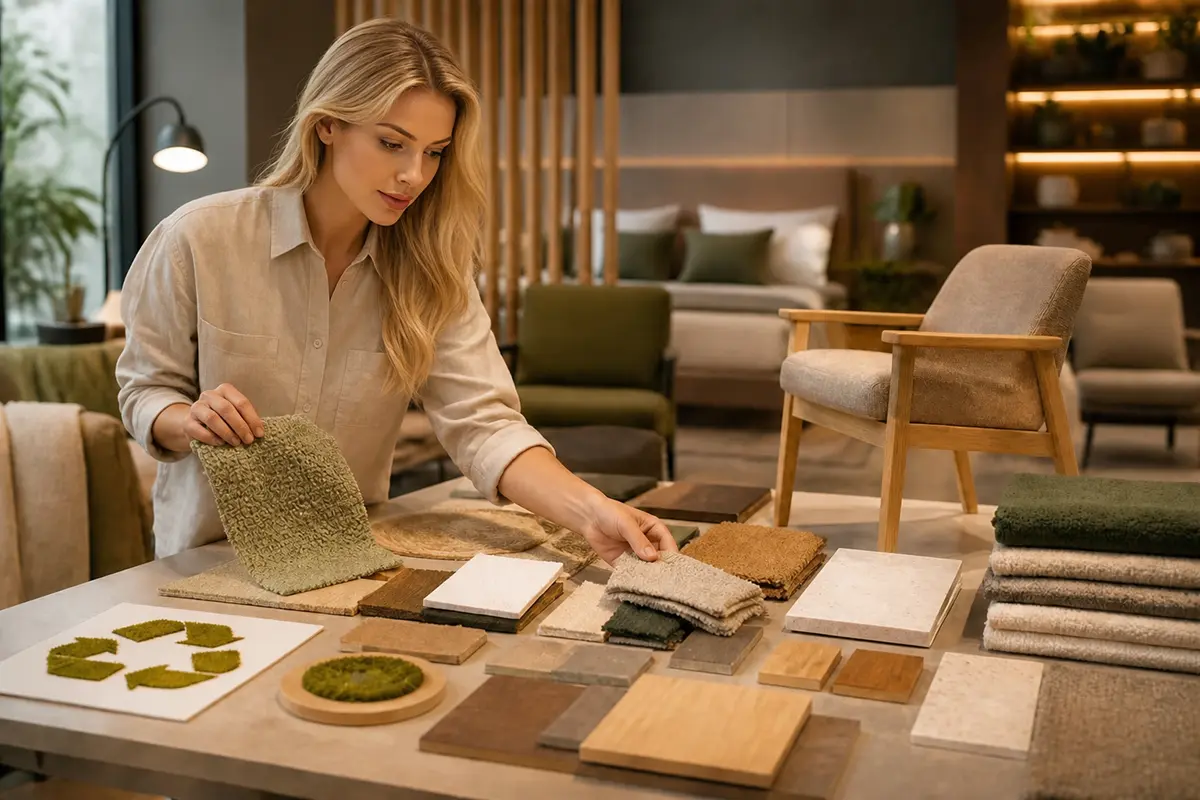 Hoteliers prüfen Materialien für Investitionsentscheidungshilfe 2026: Stoffe, Holz und Nachhaltigkeit.
